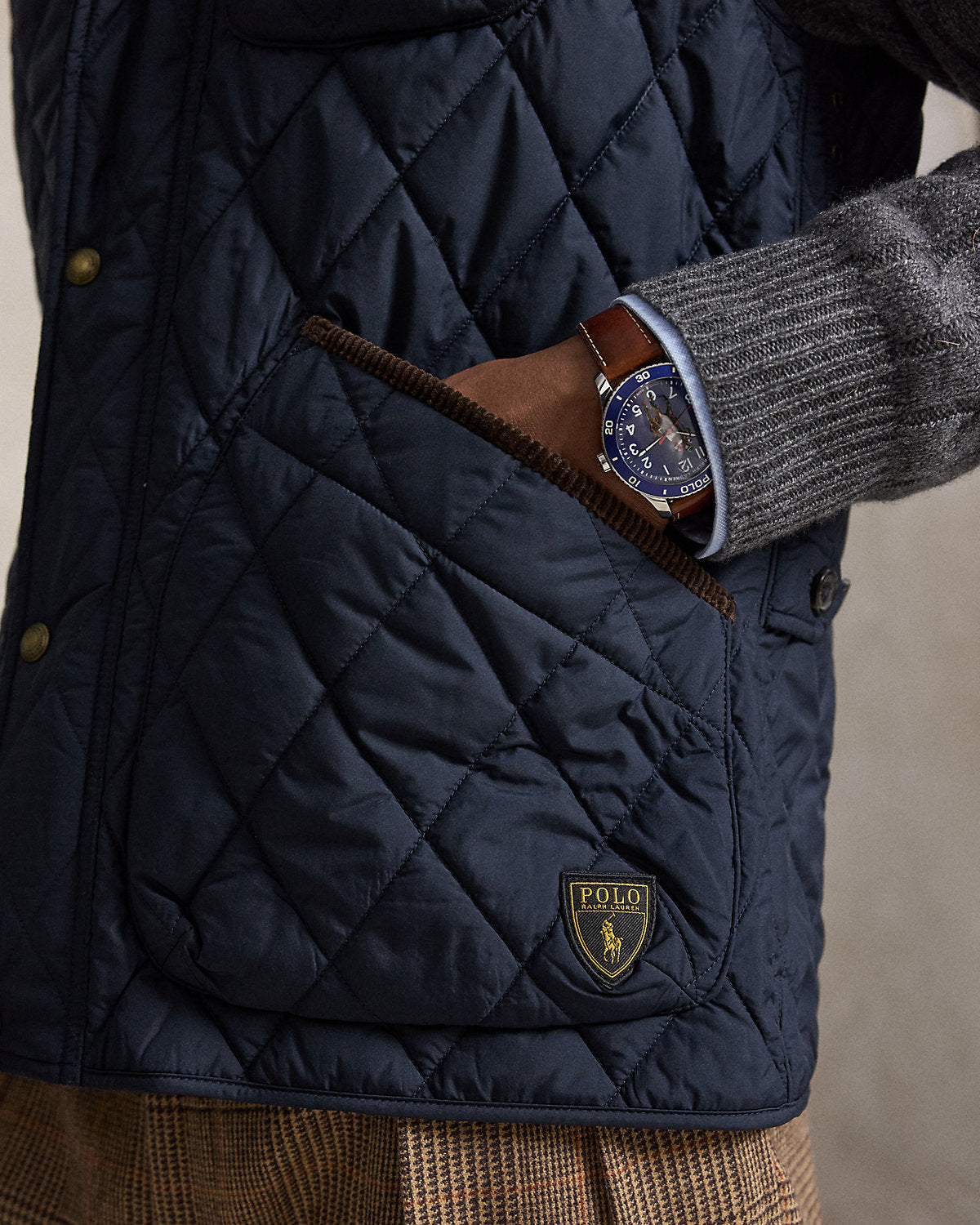 RI Quilted Half Jacket - Blue - view 3