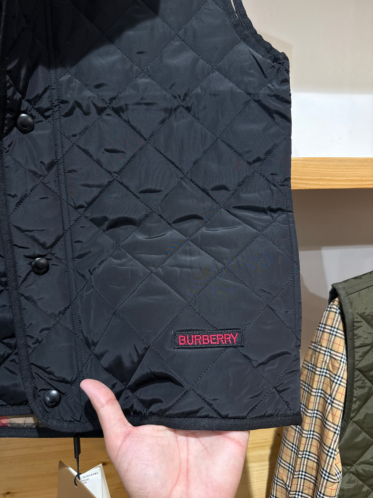 BURB Quilted Vest Jacket - Black - view 4