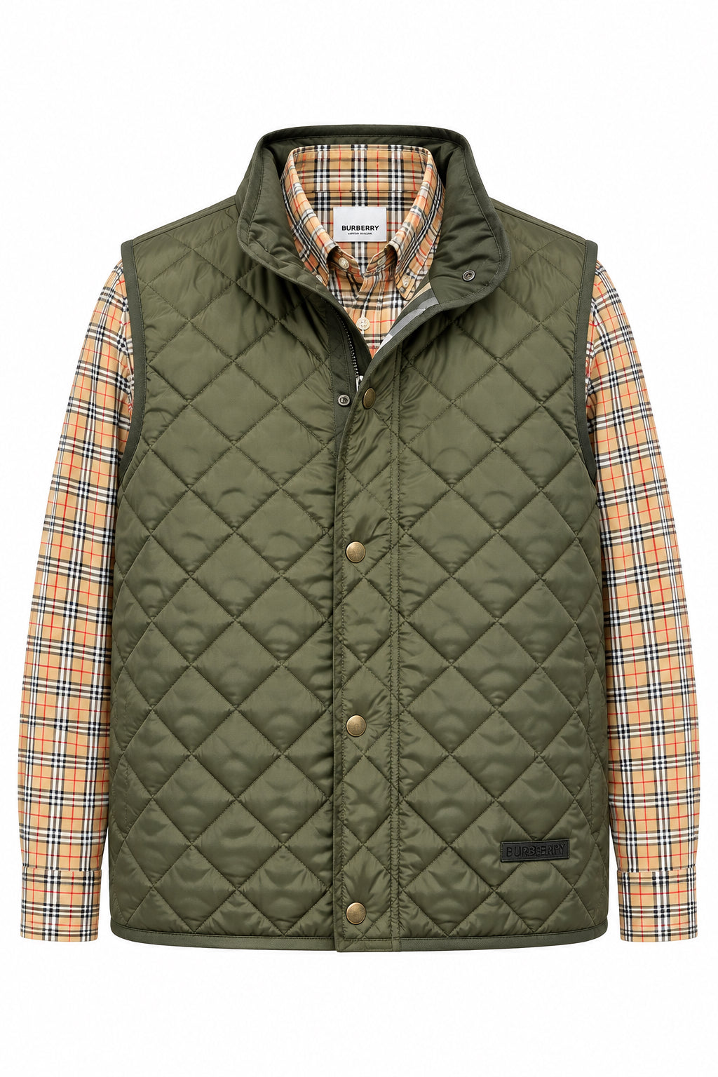 BURB Quilted Vest Jacket - Green