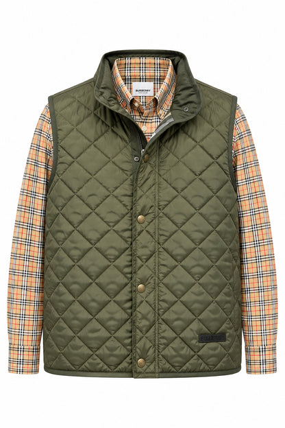 BURB Quilted Vest Jacket - Green