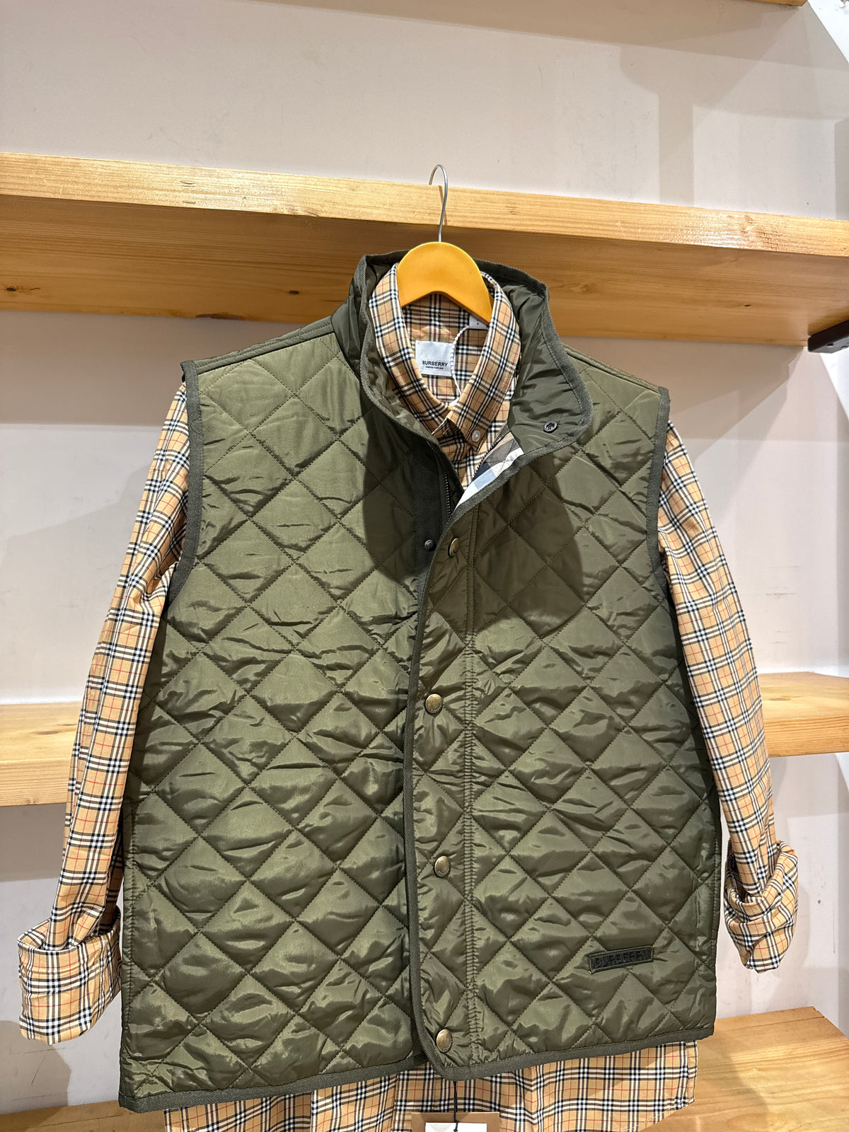 BURB Quilted Vest Jacket - Green - view 3