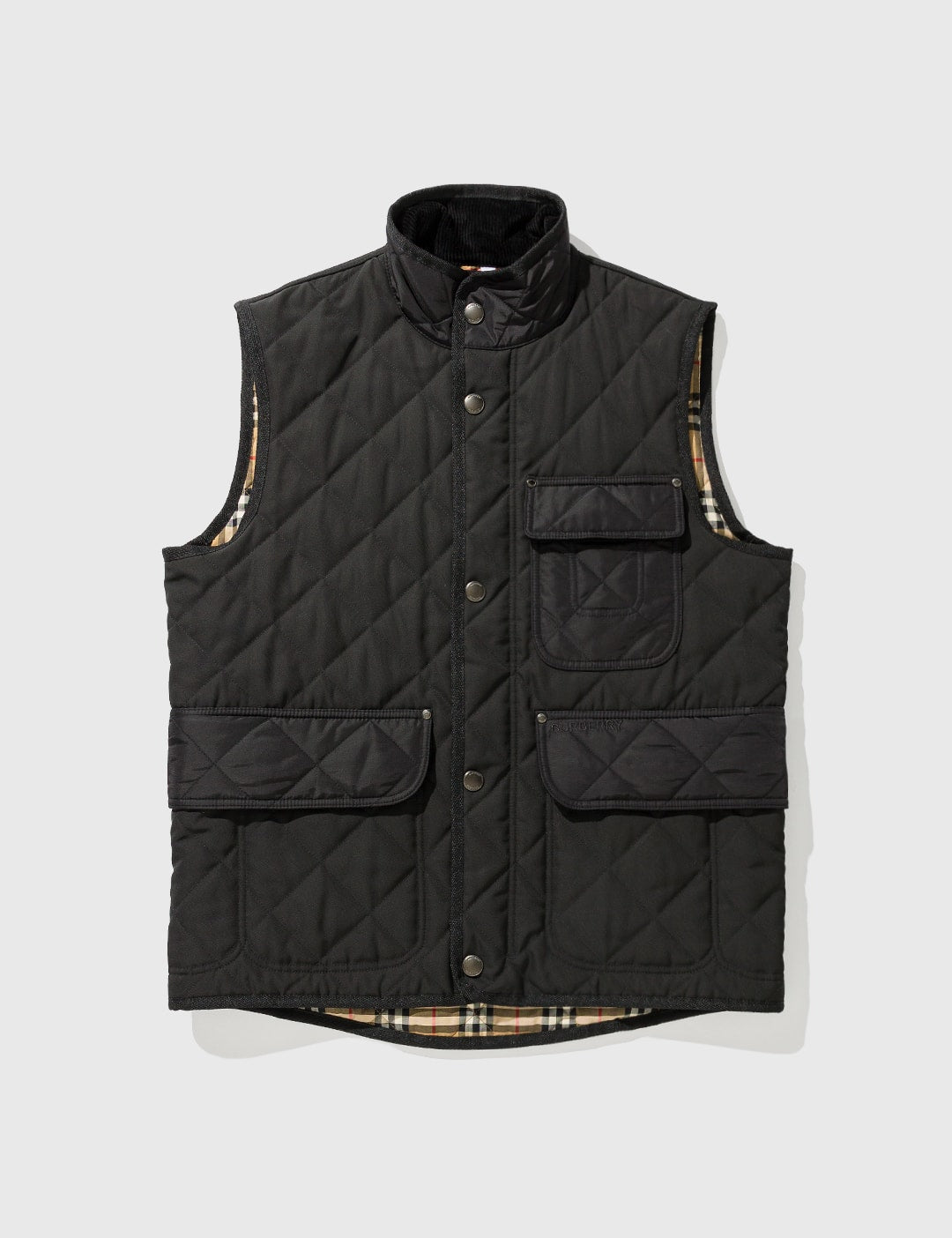 BURB Three Pocket Quilted Jacket - Black