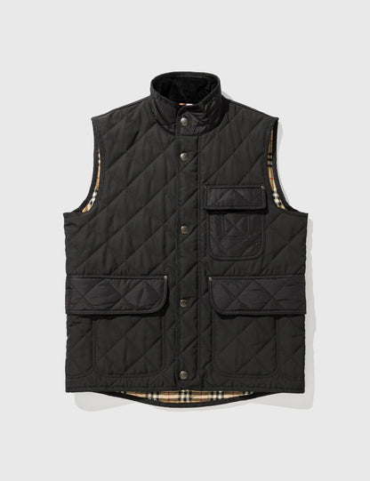 BURB Three Pocket Quilted Jacket - Black