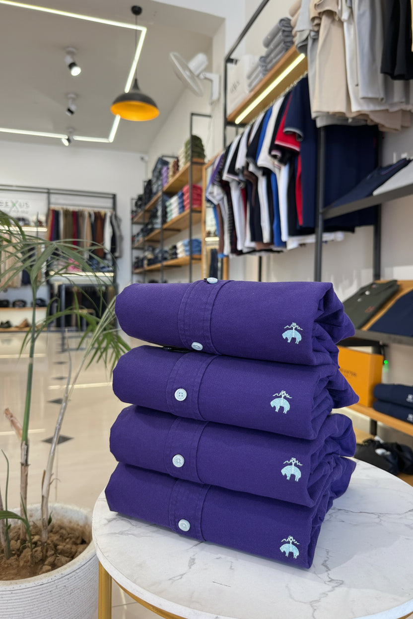 B Oxford Shirt - Purple