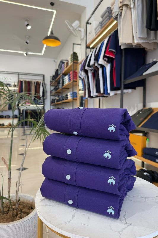 B Oxford Shirt - Purple