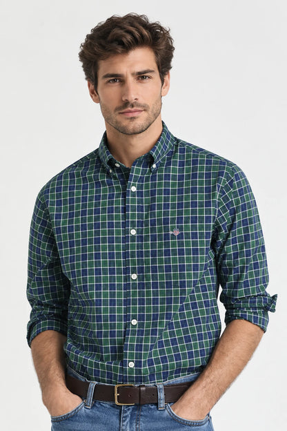 GNT Blue Green Check Shirt