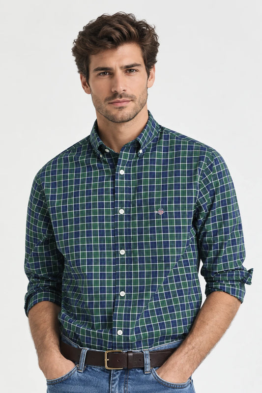 GNT Blue Green Check Shirt