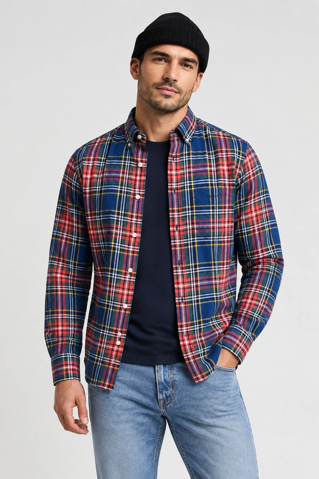 GNT Red Blue Check Shirt