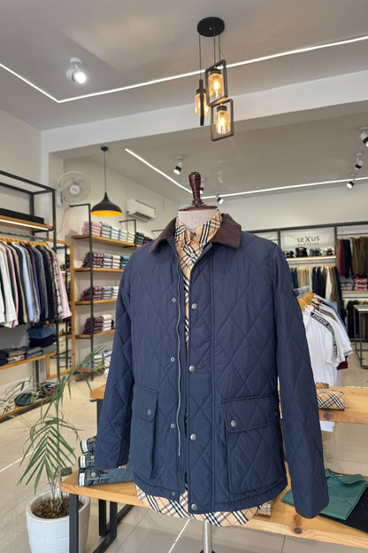 HKT Two Pocket Quilted Jacket - Blue
