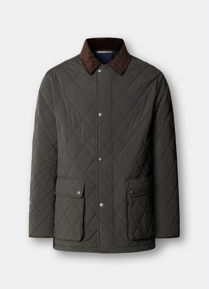 HKT Two Pocket Quilted Jacket - Olive