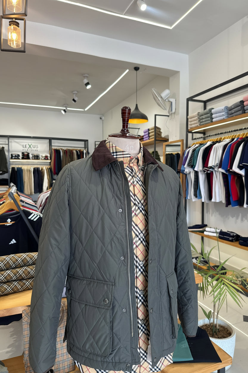 HKT Two Pocket Quilted Jacket - Olive