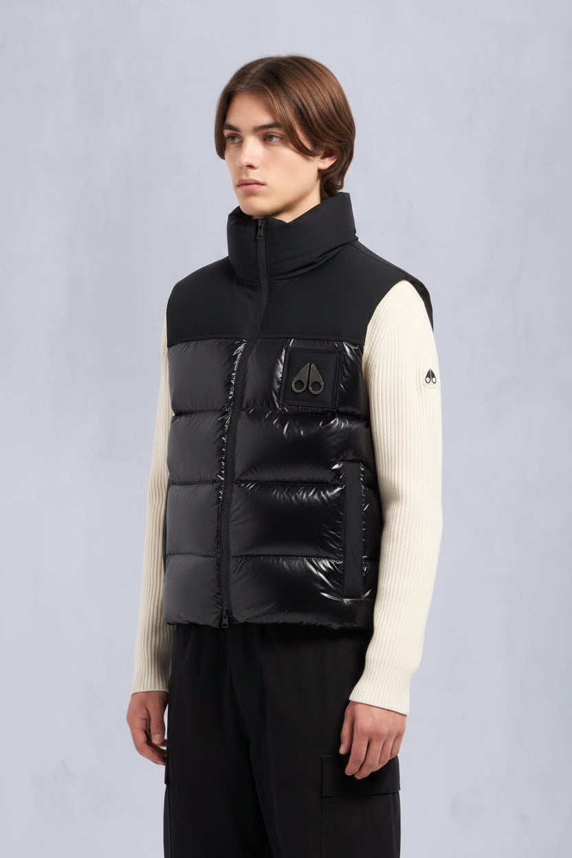 Moose Gilet Puffer Jacket Black - view 2