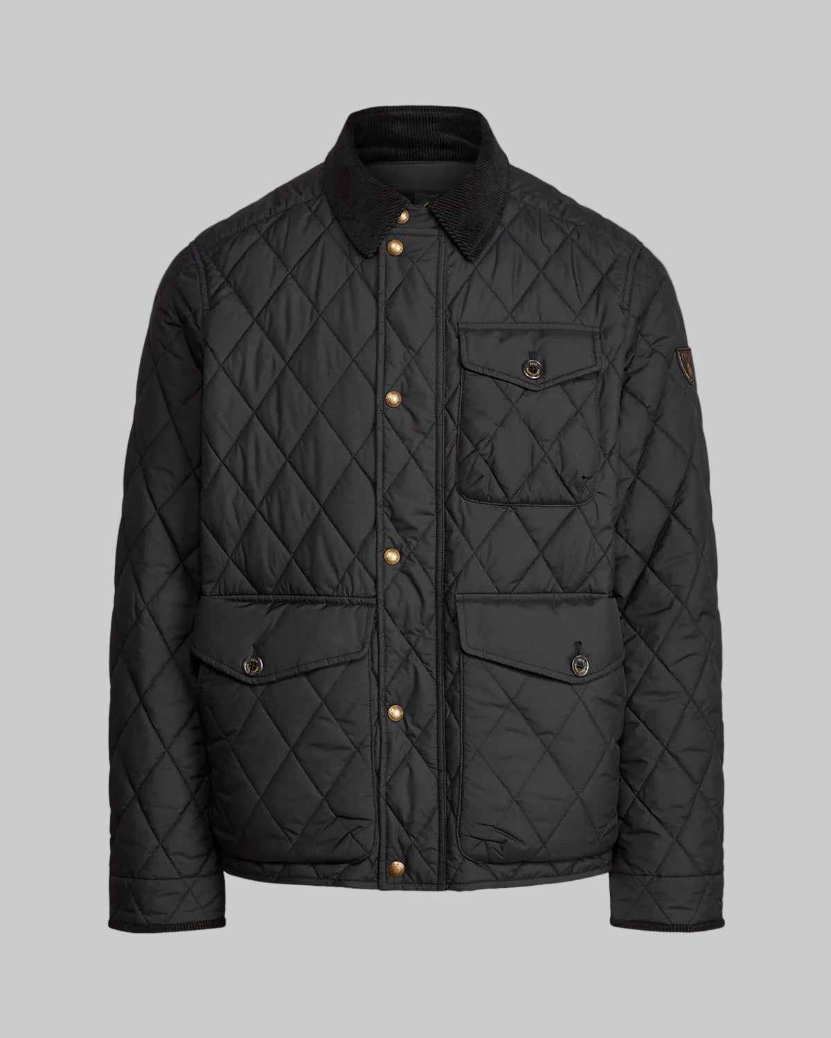 Quilted Three Pocket Jacket - Black