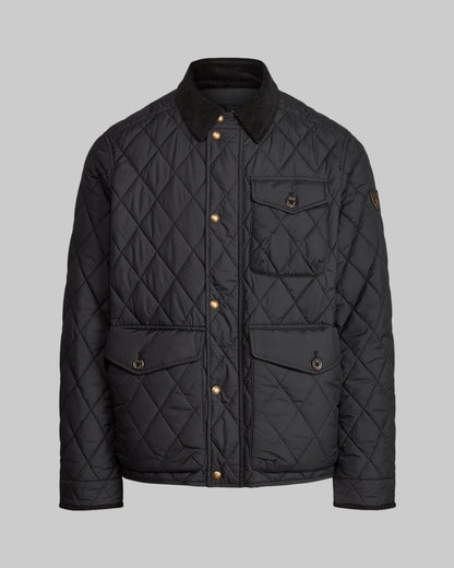 Quilted Three Pocket Jacket - Black
