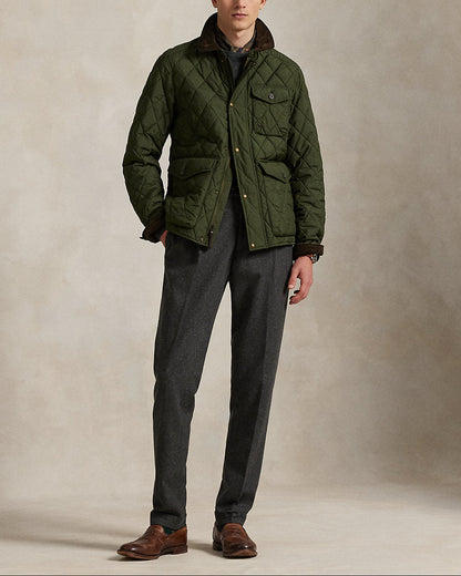 Quilted Three Pocket Jacket - Green - view 2