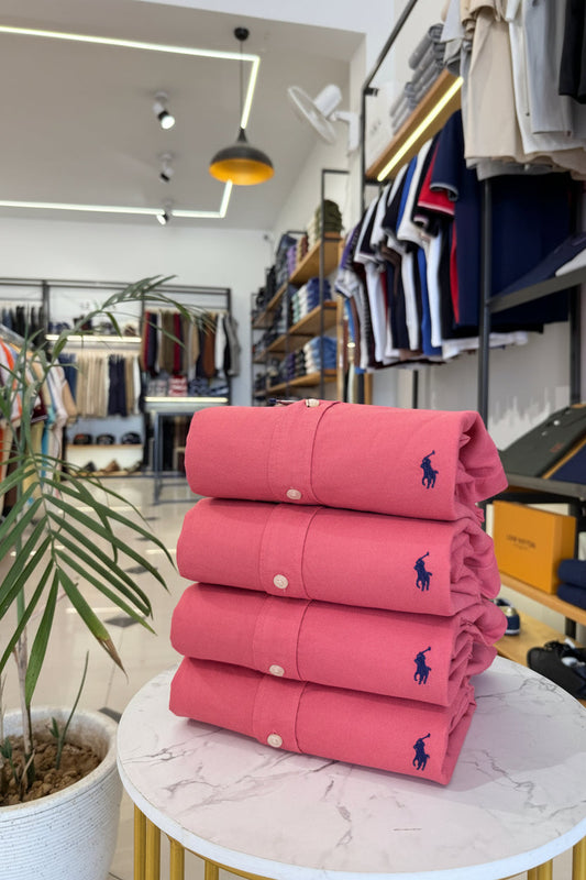 R1 Oxford Shirt - Dark Pink
