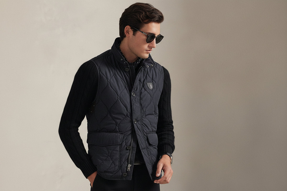 RI Leather Logo Jacket - Black