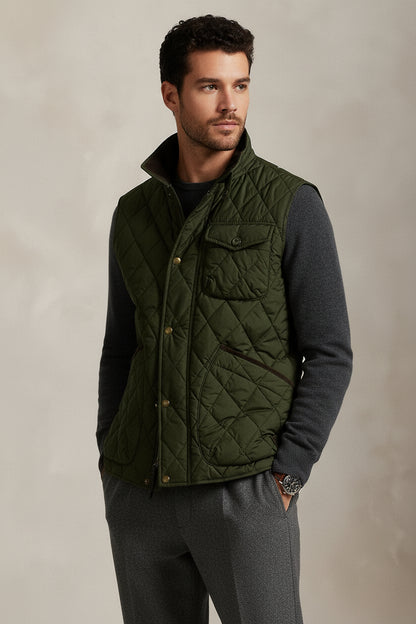 RI Quilted Half Jacket - Green - view 2